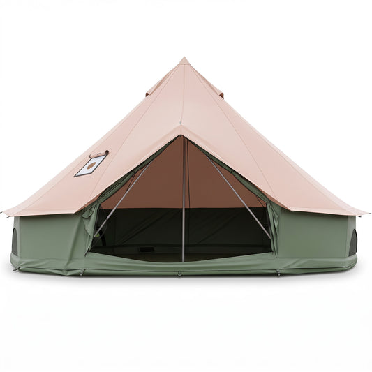 Waterproof Bell Tent With Stove Jack, Mesh Windows, L, Green Tents Khaki & Green at Gallery Canada