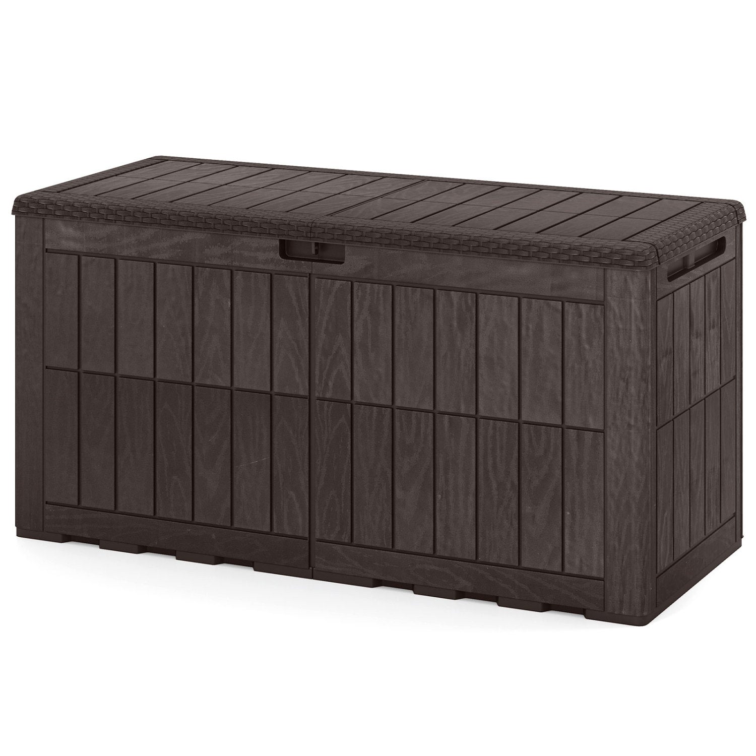 Outdoor Lockable Deck Box, Waterproof, Dark Brown Sheds & Outdoor Storage Dark Brown at Gallery Canada