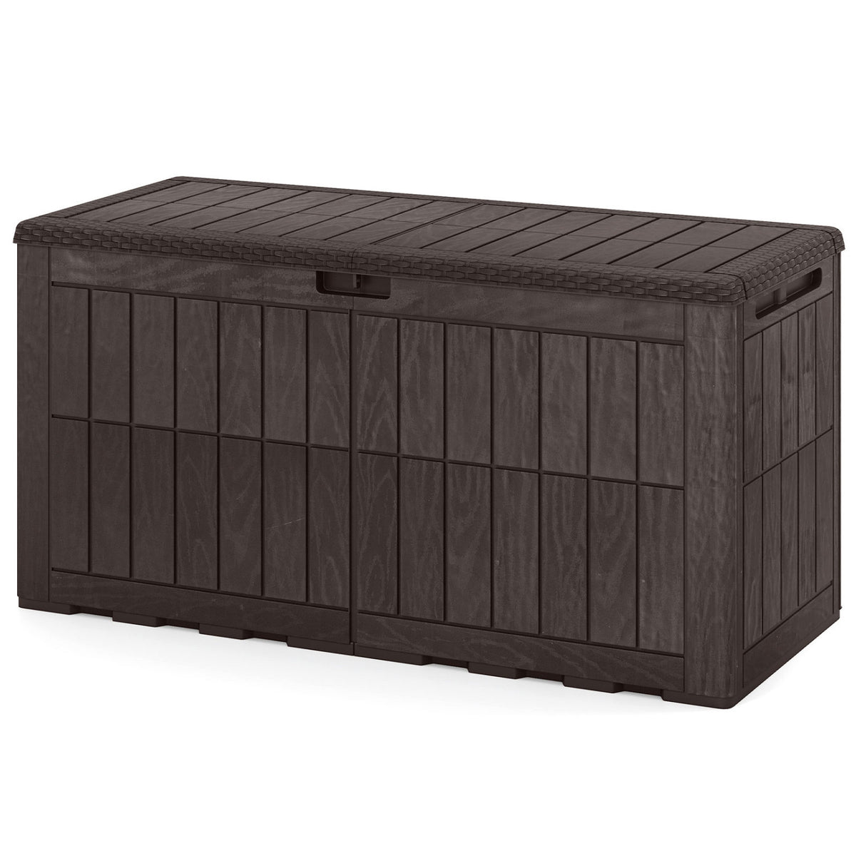 Outdoor Lockable Deck Box, Waterproof, Dark Brown Sheds & Outdoor Storage at Gallery Canada