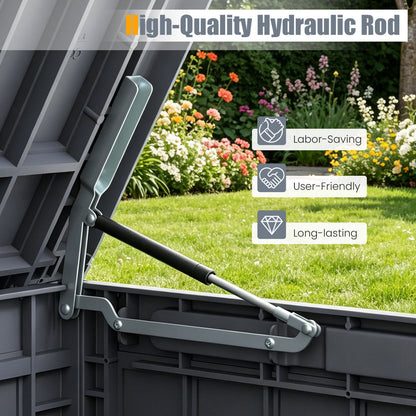 Waterproof Lockable Outdoor Deck Box, Gray Sheds & Outdoor Storage at Gallery Canada