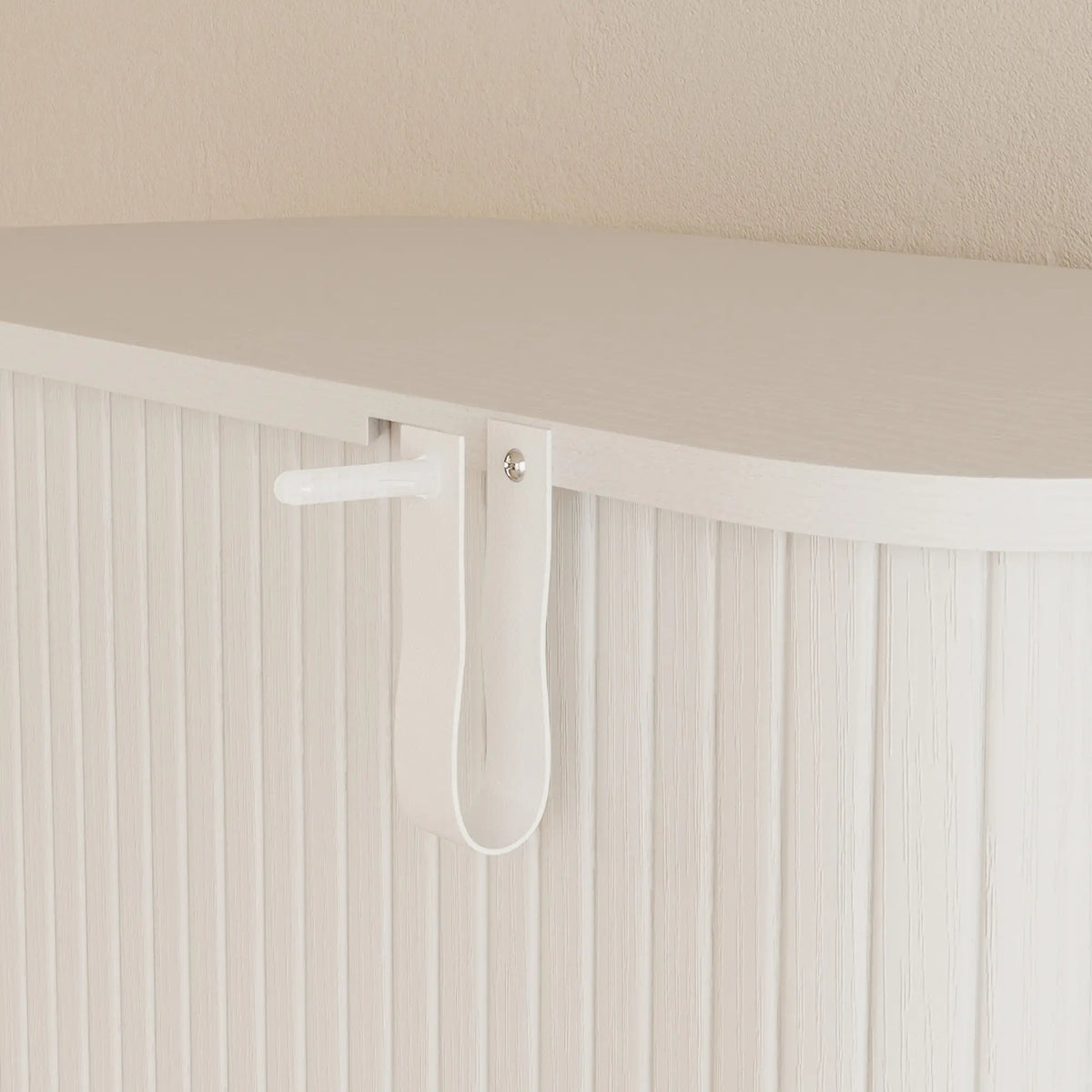 Shoe Cabinet Adjustable Shelves Side Cubbies Tambour Door, White Shoe Storage Cabinets & Racks at Gallery Canada