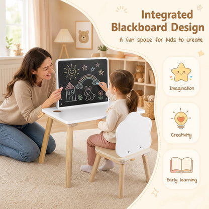 Weaning Table and Chair Set With Chalkboard Kids Table & Chair Sets at Gallery Canada
