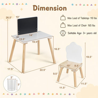 Weaning Table and Chair Set With Chalkboard Kids Table & Chair Sets at Gallery Canada