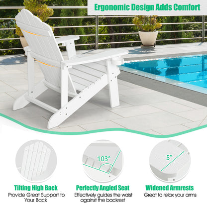 Weather Resistant HIPS Outdoor Adirondack Chair, White Adirondack Chairs at Gallery Canada