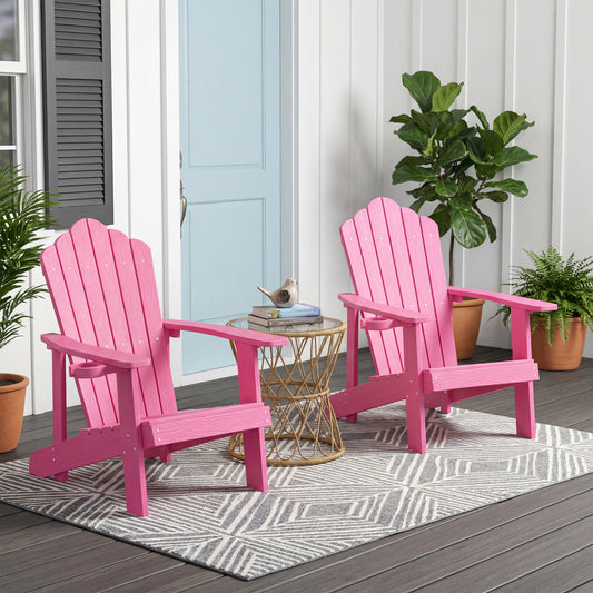 Outdoor Adirondack Chair, Weather Resistant HIPS, Pink Adirondack Chairs Pink at Gallery Canada