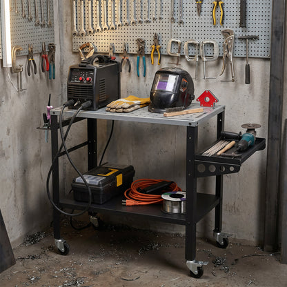 Welding Table 36x18" with Lockable Wheels and 144 Fixture Holes and Tool Slots Garages at Gallery Canada