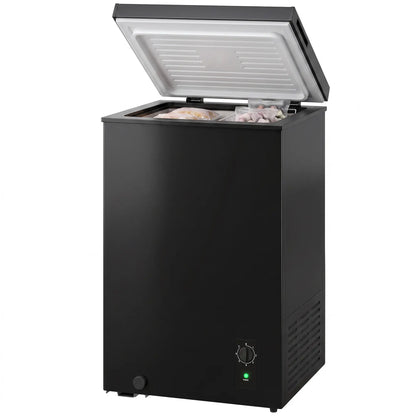 Mini Freezer, 3.5 Cu.Ft Chest Freezer, 7-Setting Thermostat, Wire Basket, Black Small Kitchen Appliances Black at Gallery Canada