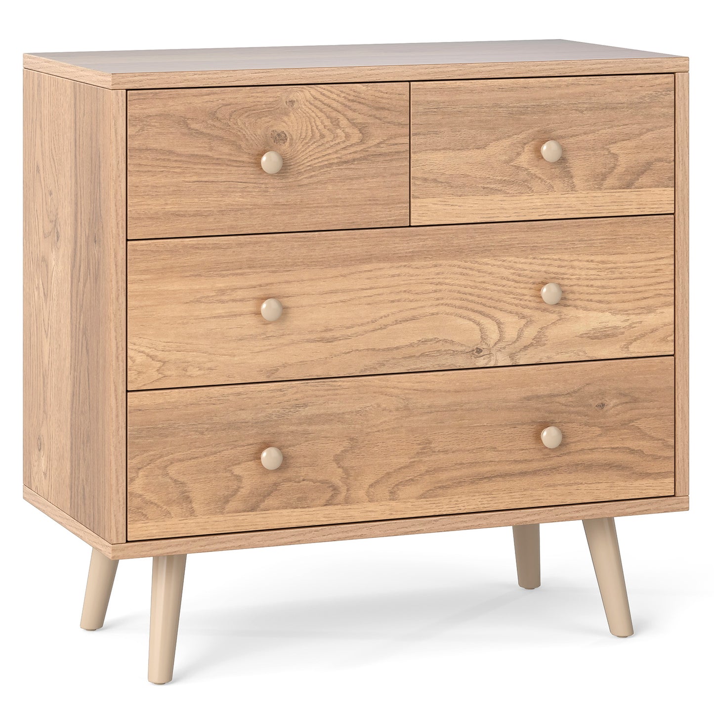 Wide Wooden Dresser with 4 Drawers for Bedroom Living Room, Natural Dressers & Chests at Gallery Canada