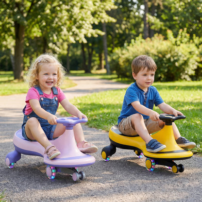 Wiggle Car Ride-On Toy, Flashing Wheels, Yellow Push & Pedal Ride On Toys at Gallery Canada