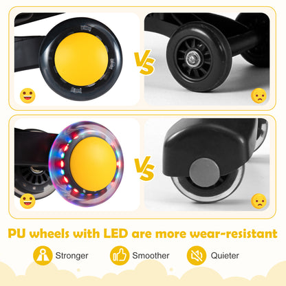 Wiggle Car Ride-On Toy, Flashing Wheels, Yellow Push & Pedal Ride On Toys at Gallery Canada