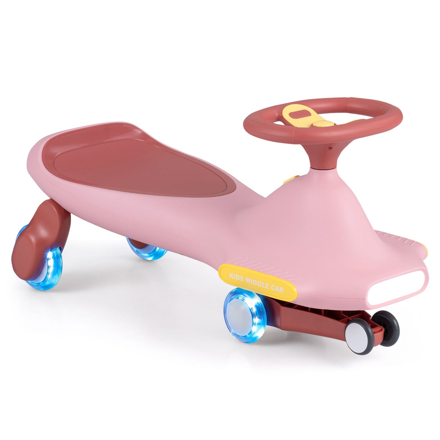 LED Wiggle Car for Kids, Indoor Outdoor, Pink Push & Pedal Ride On Toys Pink at Gallery Canada