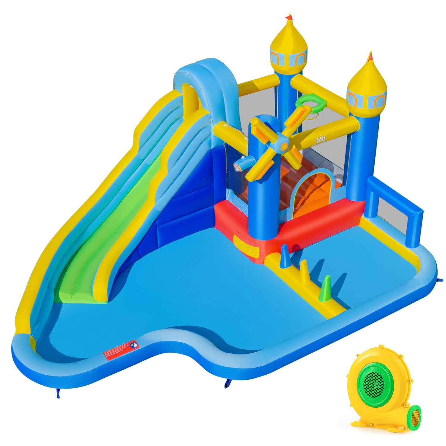 Inflatable Water Slide Park, Windmill Theme, Jumping Area, Blower Inflatable Water Slides Multi-colored at Gallery Canada