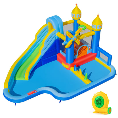 Inflatable Water Slide Park, Windmill Theme, Jumping Area, Blower Inflatable Water Slides Multi-colored at Gallery Canada