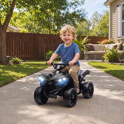 6V Kids ATV, 4 Wheeler Electric Ride on Car, for Ages 3-8, Black