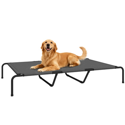 Elevated Dog Bed, Outdoor Dog Cot, Large Dogs, Breathable Mesh, Grey Elevated Dog Beds at Gallery Canada