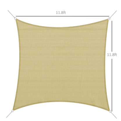 12' Square Sun Sail Shade, UV Protector, Outdoor Patio Cover With Bag, Sand Shade Sails at Gallery Canada