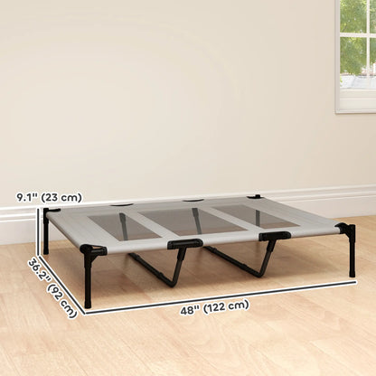 Elevated Dog Bed, XL Dog Cot, 48" x 36" x 9", Light Grey Elevated Dog Beds at Gallery Canada