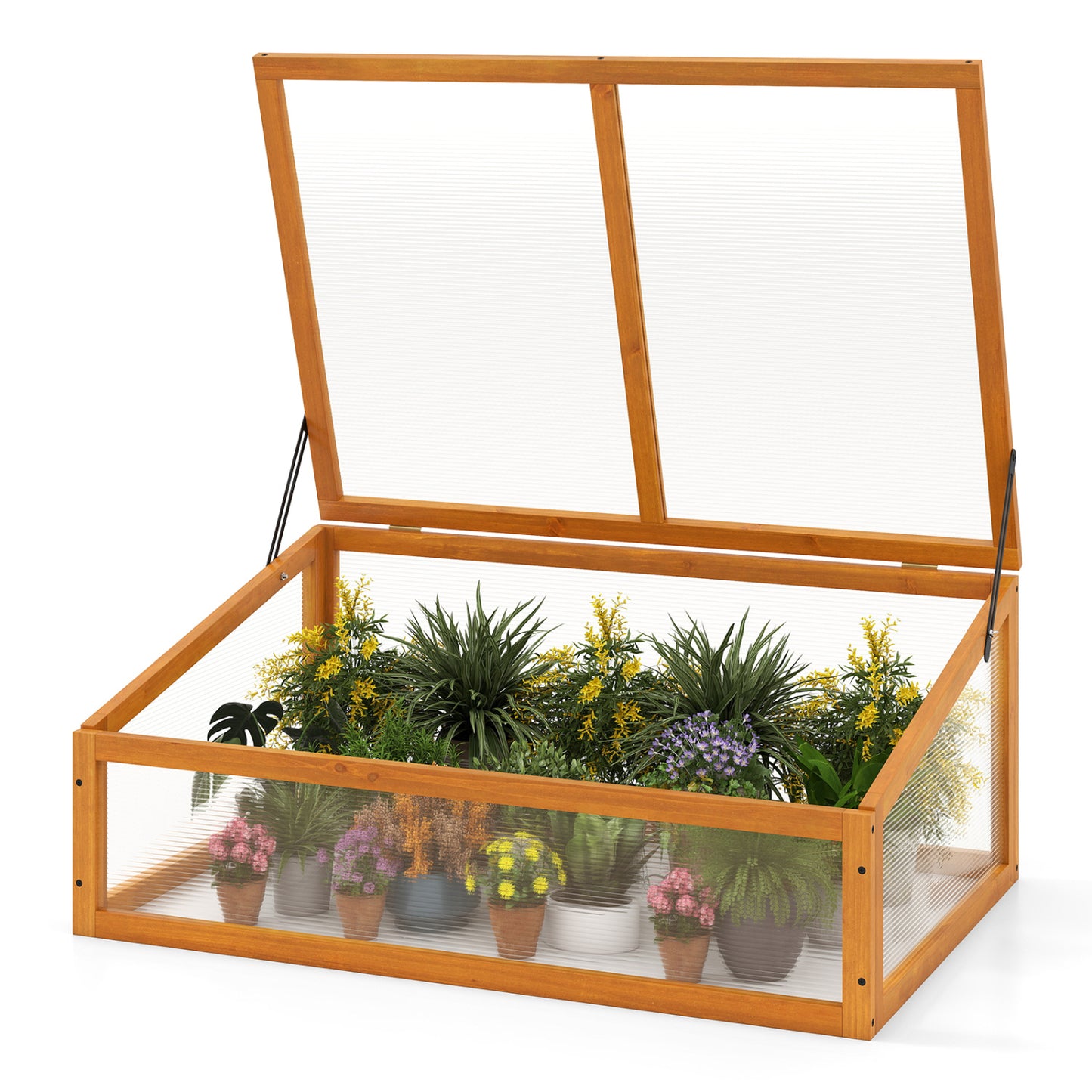 Wood Cold Frame Greenhouse Raised Planter Bed, Orange Greenhouses at Gallery Canada