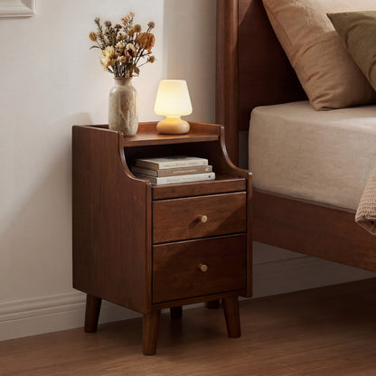 Wood Nightstand With Drawers, Brown Nightstands at Gallery Canada