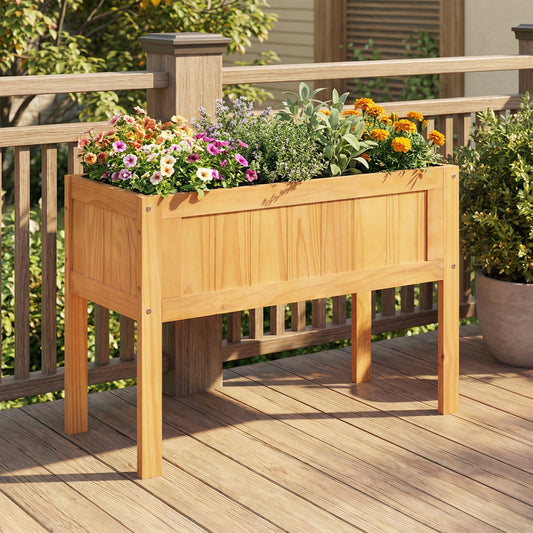 Wood Raised Garden Bed, Elevated Planter Box, Orange Raised Garden Beds Orange at Gallery Canada