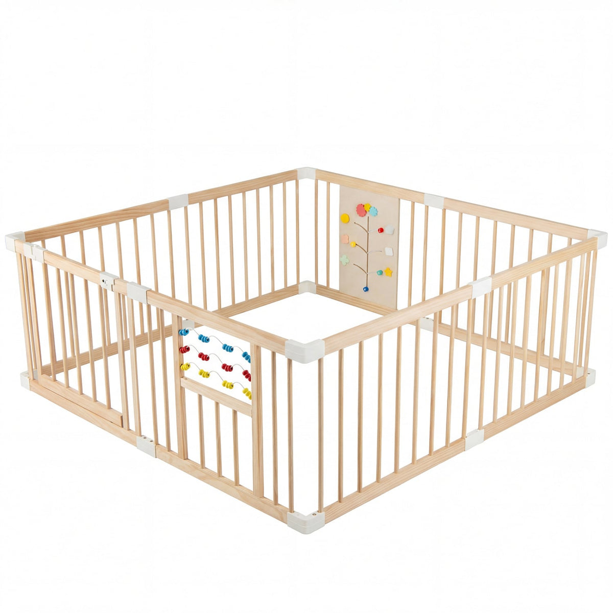 Wooden Baby Playpen, Adjustable Large Play Yard, Natural Baby Playpen & Playards at Gallery Canada