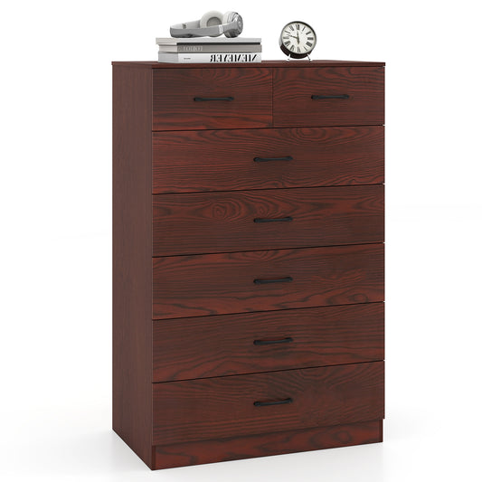 Wooden Chest Of Drawers, Anti-Toppling Device, Metal Handles, Espresso Cabinets & Chests Espresso at Gallery Canada