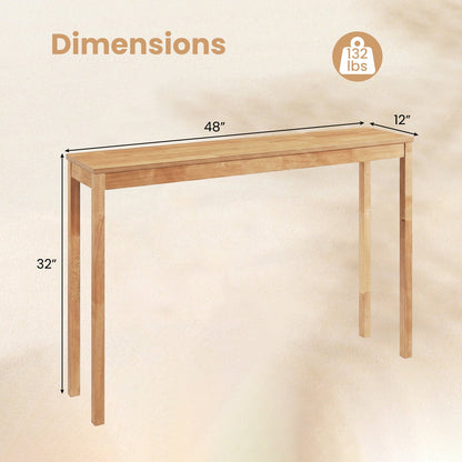 Modern Farmhouse Console Table, Thickened Top, Natural Console Tables at Gallery Canada