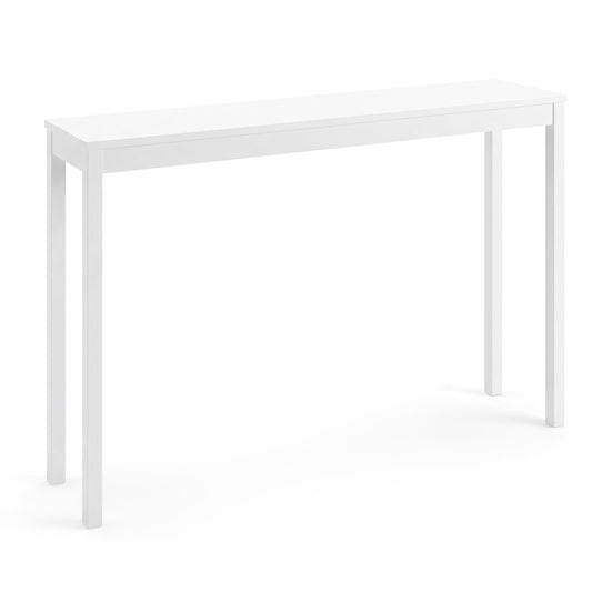 Modern Farmhouse Wooden Console Table, Thickened Top, White Console Tables White at Gallery Canada