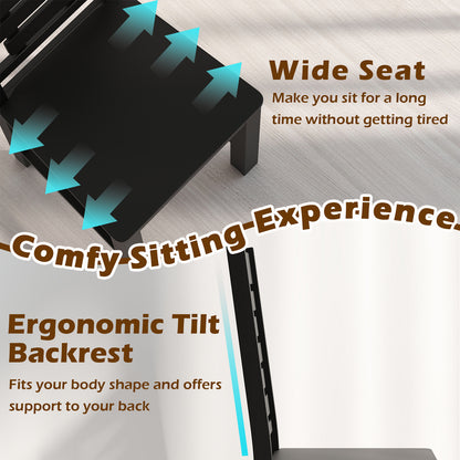 Solid Rubber Wood Dining Chair Set, 2 Chairs, Black Dining Chairs at Gallery Canada