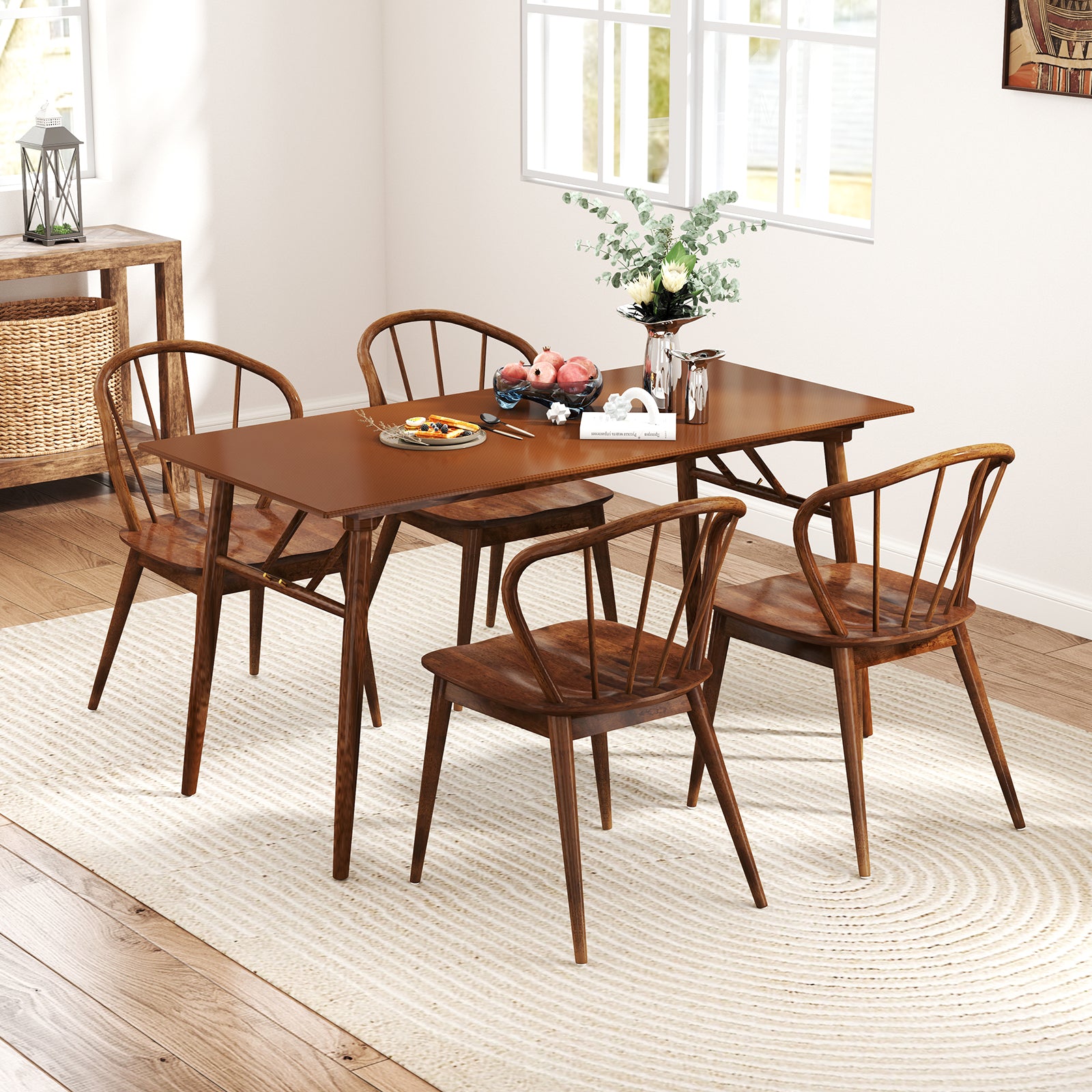 Wooden Dining Chair Set Of 2, Walnut Dining Chairs at Gallery Canada