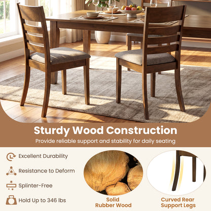 Wooden Dining Chairs Set Of 4, Upholstered Kitchen Chairs, Brown Dining Chairs at Gallery Canada