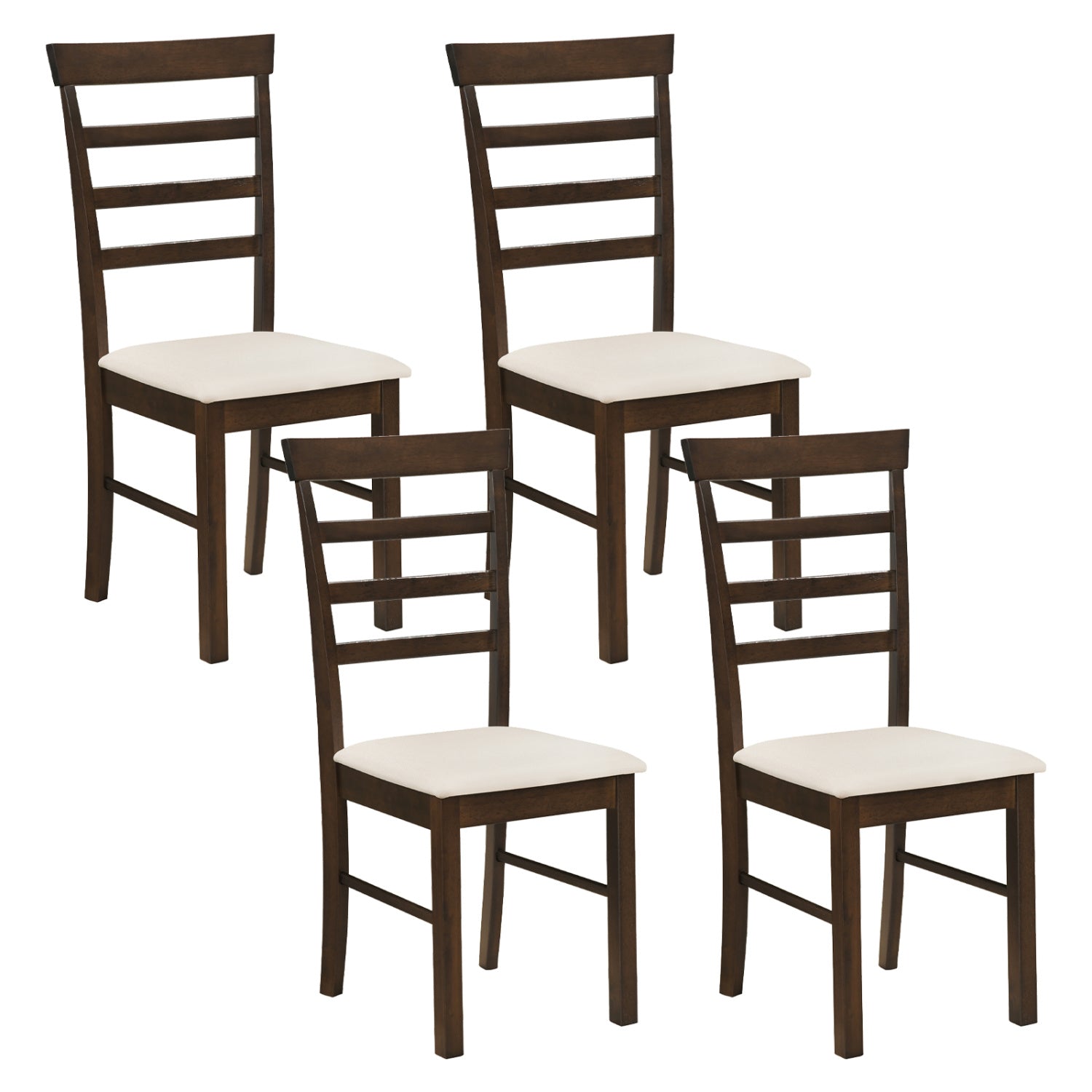 Wooden Dining Chairs Set of 4, Brown Dining Chairs Brown at Gallery Canada