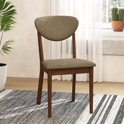 Wooden Dining Chairs Set of 4 with Padded Seat Back, Brown Dining Chairs at Gallery Canada
