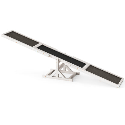Wooden Dog Agility Seesaw, Outdoor Obstacle Course Toy, White Dog Supplies at Gallery Canada