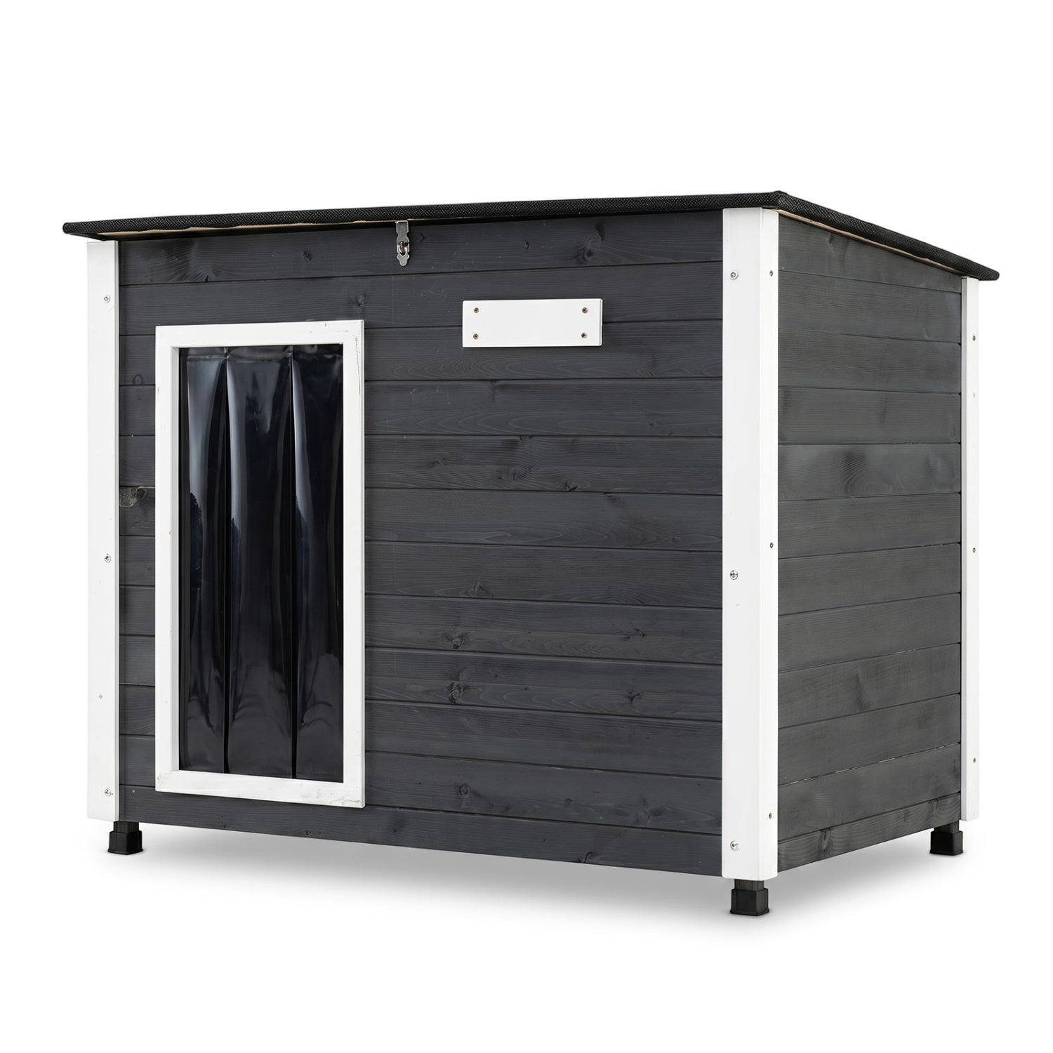 Wooden Dog House Outdoor, Natural Spruce Wood, Removable Floor, Openable Roof, S Dog Kennels Gray at Gallery Canada