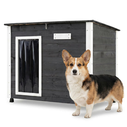 Wooden Dog House Outdoor, Natural Spruce Wood, Removable Floor, Openable Roof, S Dog Kennels at Gallery Canada