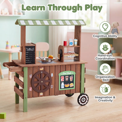 Wooden Grocery Store Playset, Large Wheels Play Kitchen Sets at Gallery Canada
