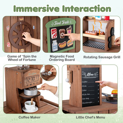 Wooden Grocery Store Playset, Large Wheels Play Kitchen Sets at Gallery Canada
