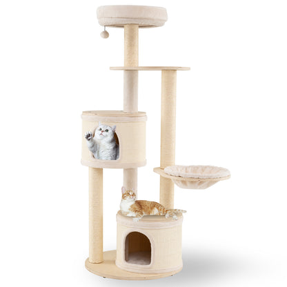 Wooden Kitten Tower with Sisal Scratching Posts and 2 Condos-NA, Natural Cat Trees Condos & Scratchers at Gallery Canada