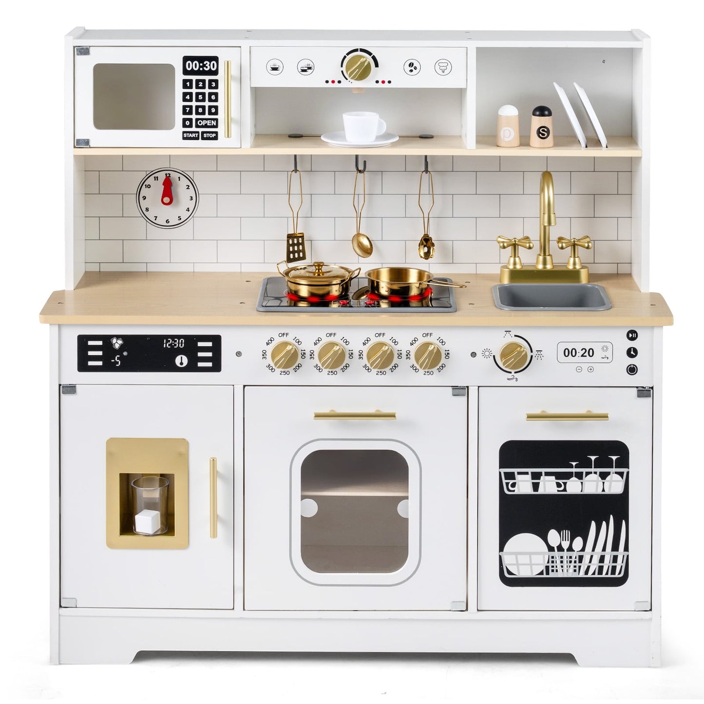 Wooden Play Kitchen With Lights, Sounds, White Play Kitchen Sets at Gallery Canada