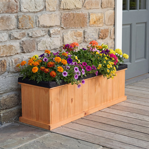 XL Wooden Raised Garden Bed with Drainage Holes, Planter Box
