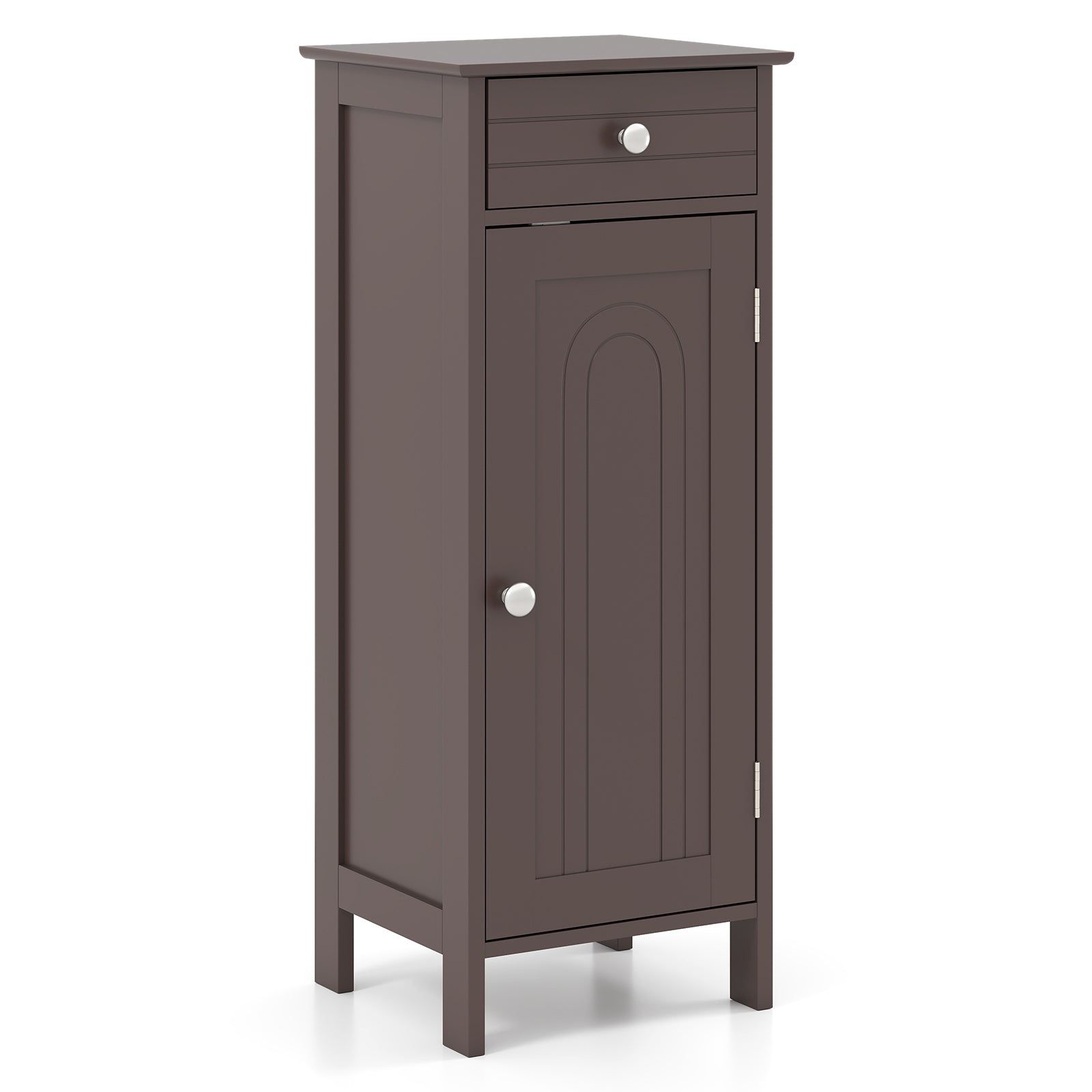 Wooden Storage Cabinet With Drawer And Shelf, Brown Floor Cabinets at Gallery Canada