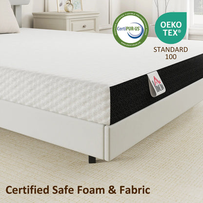 Twin 6 Inch Memory Foam Mattress, Medium Firm, CertiPUR-US Mattresses at Gallery Canada
