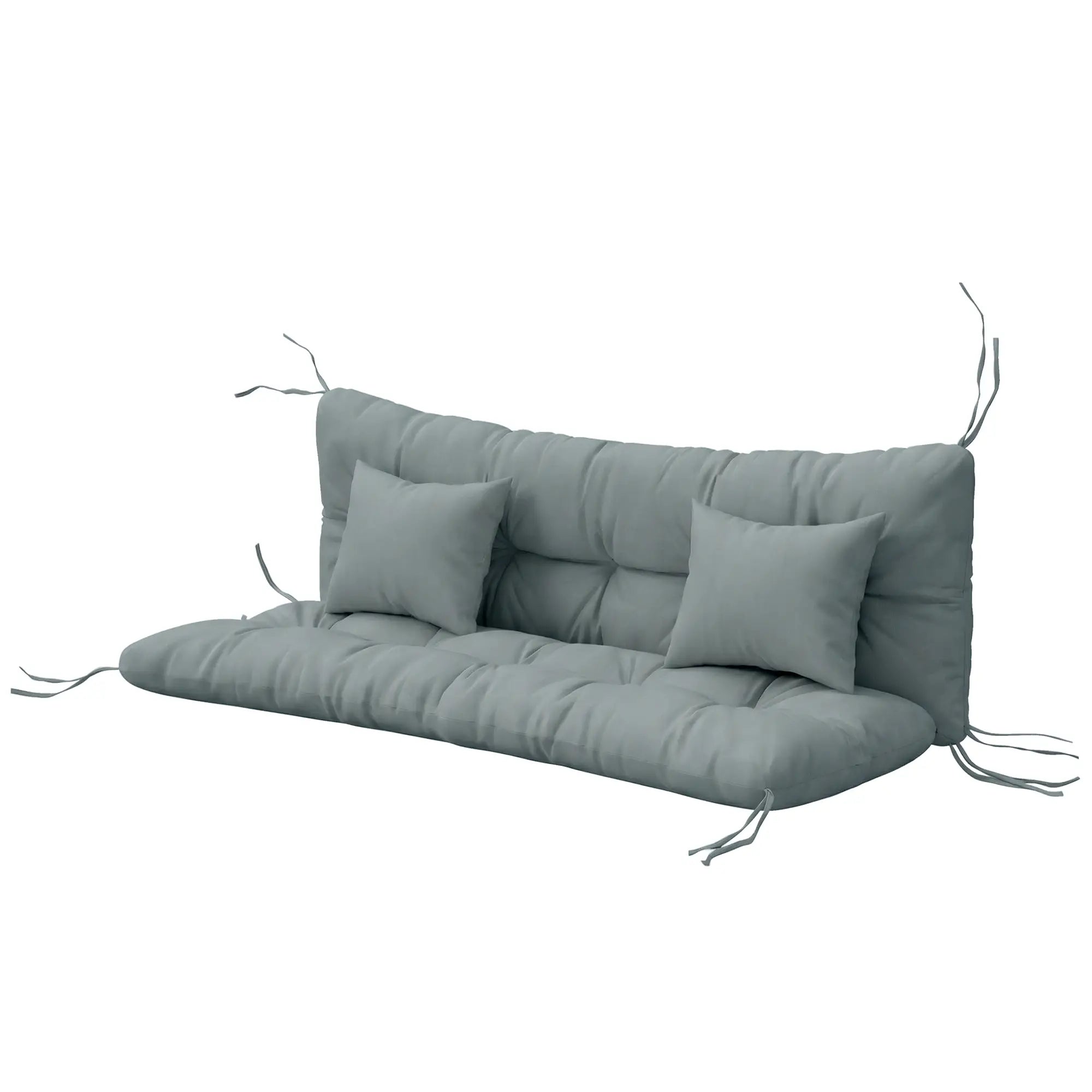 4-Piece Patio Chair Cushion Set, With Ties, Light Grey Patio Chair Cushions Light Grey at Gallery Canada