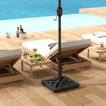 Umbrella Base, 33lbs HDPE Outdoor Stand with Cut-Out Design