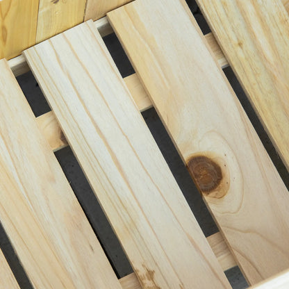 Foldable Elevated Planter Box, Wooden Raised Garden Bed, 27.5 x 11.75, Natural Wooden Planter Boxes at Gallery Canada