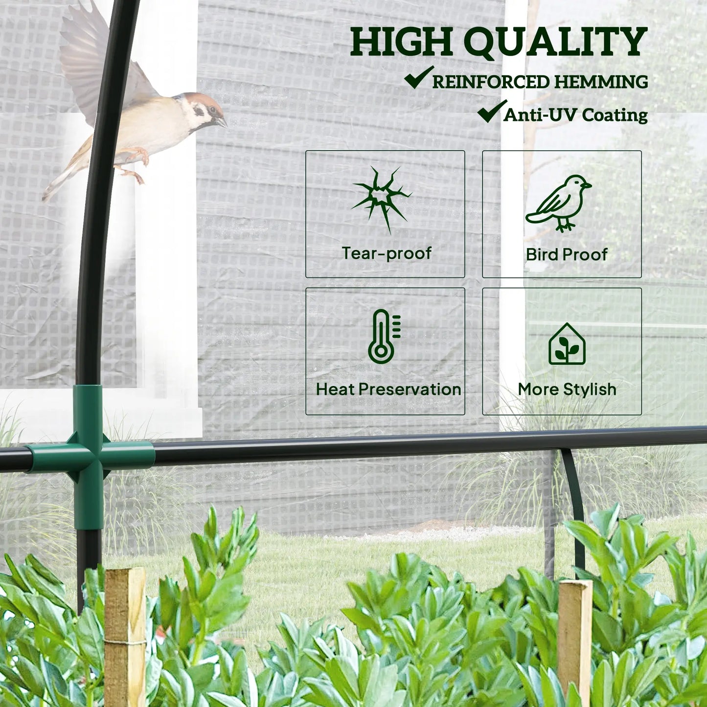 Walk-In Lean-To Greenhouse, 10' x 3' x 5', White Walk In Greenhouses at Gallery Canada