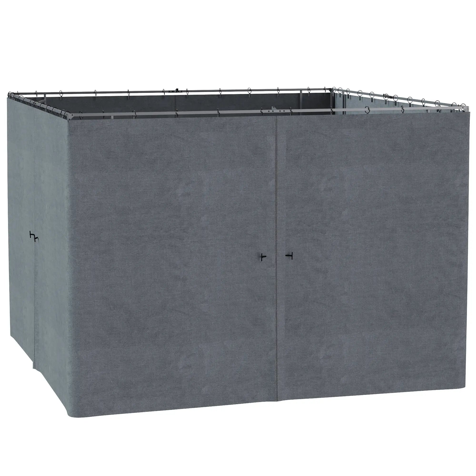 10' x 10' Gazebo Sidewall Set, 4 Panels, Hooks Included, Slate Grey Gazebo Sidewalls Slate Grey at Gallery Canada