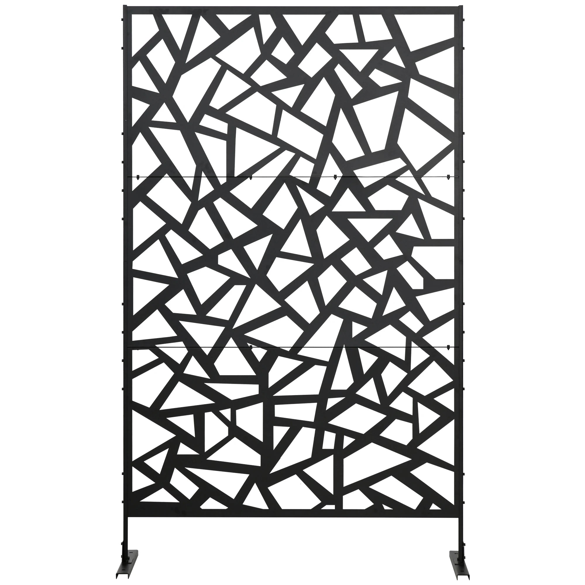 Garden Privacy Screen, Outdoor Metal Divider, Irregular Fence Style, Black Side Awnings at Gallery Canada