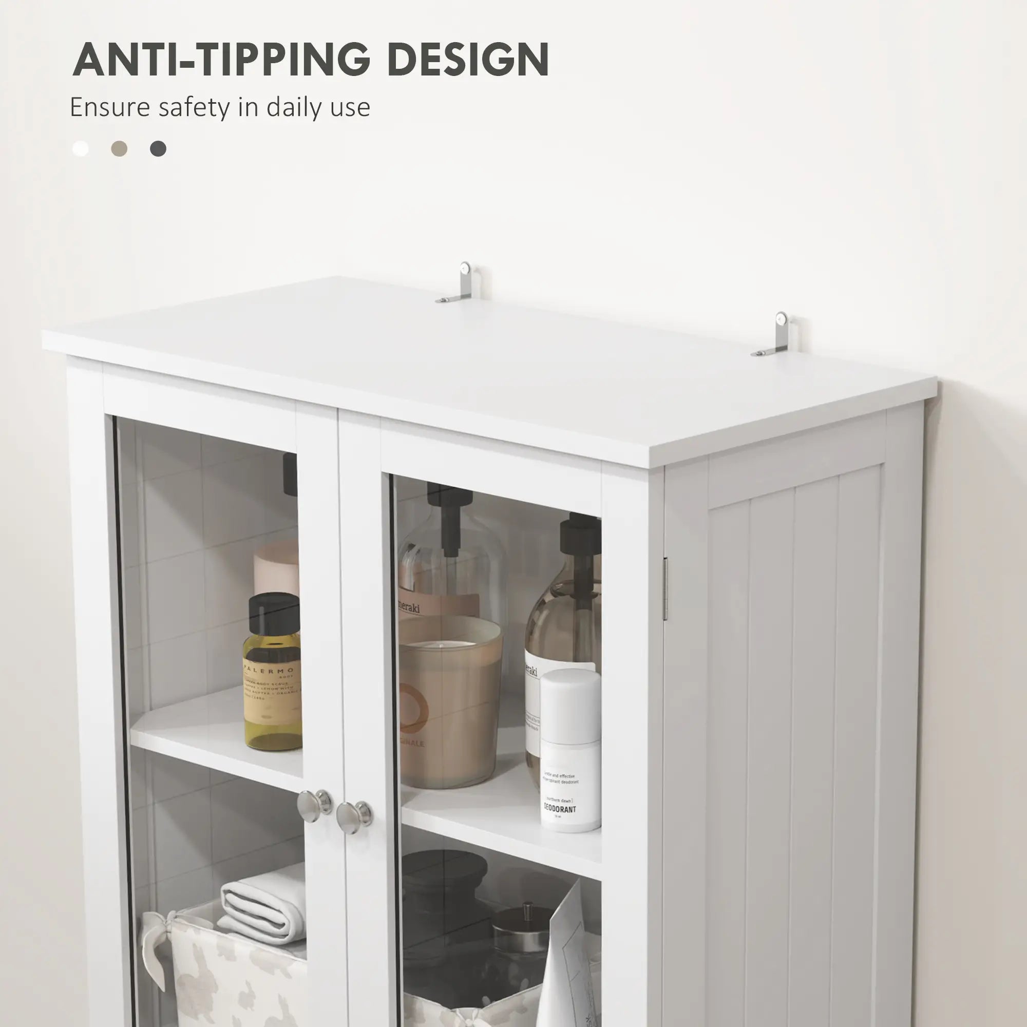 Tall Bathroom Storage Cabinet With Adjustable Shelves, White Freestanding Bathroom Cabinets at Gallery Canada